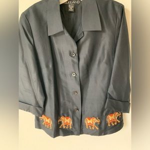 66. VINTAGE Silk land Shirt